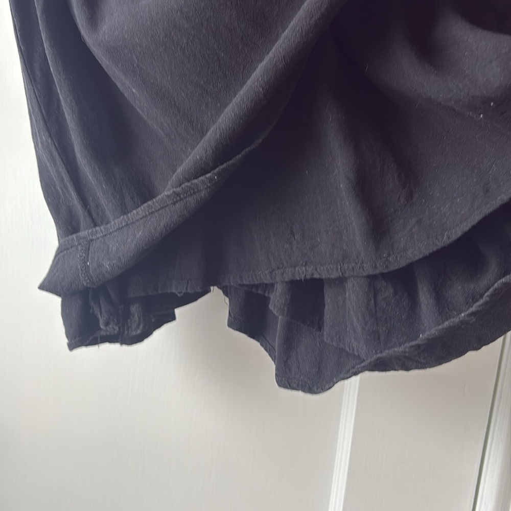 Mini Short A Line Summer Dress, Black, Small - Picture 6 of 9